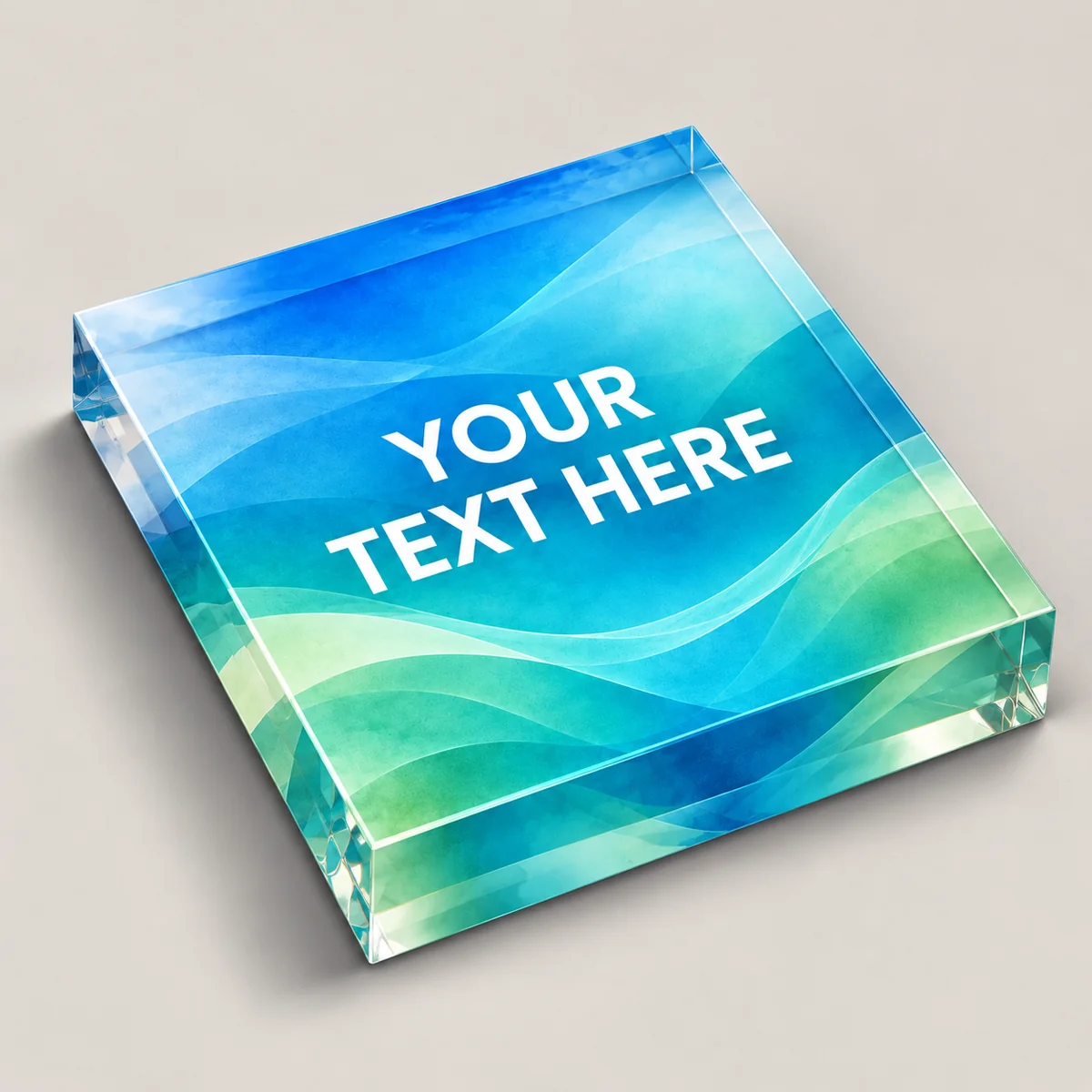 Clear Acrylic Colour Print Block - view 2